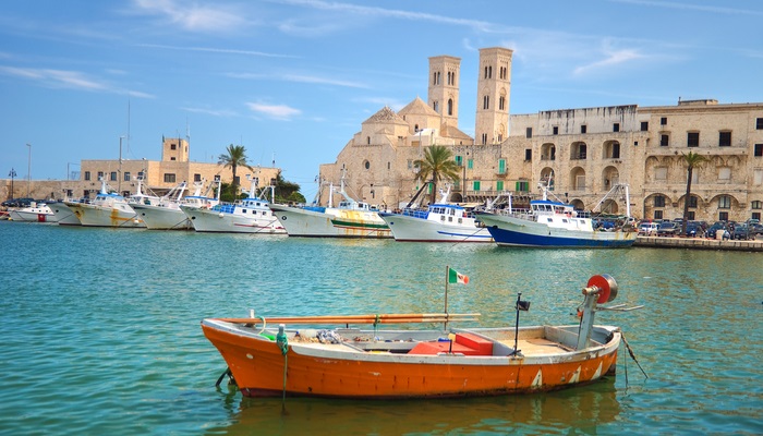 Vista panorámica de la ciudad italiana Molfetta