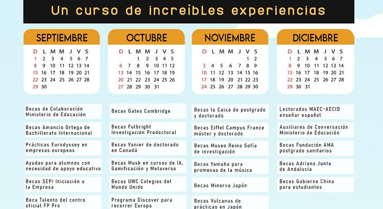 "Locos por las Becas" lanza su Calendario de Becas Otoño-Invierno 2024: llegan grandes convocatorias